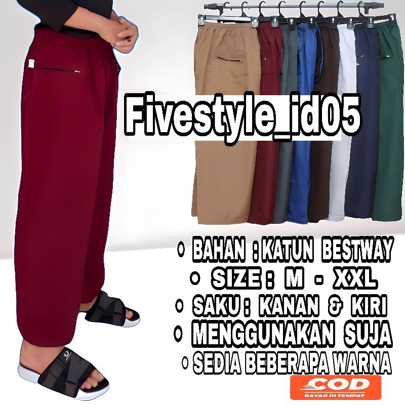 Celana Sirwal Pangsi Dewasa Komprang Bahan Katun Bestway Jumbo Silat Sholat