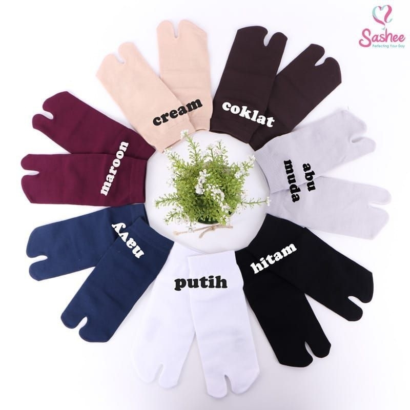 [1 PASANG] ORIGINAL SASHEE MATA KAKI JEMPOL MK Kaos Kaki Wanita Hijab Muslimah Size S Termurah Murah
