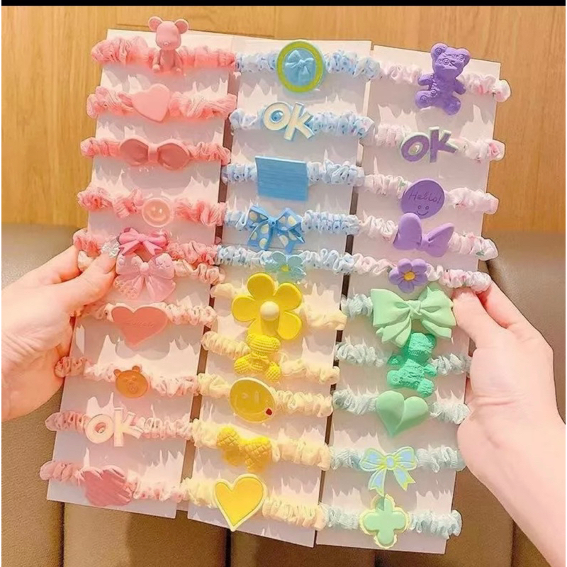 Karet rambut Anak Karakter / KARET RAMBUT ANAK KOREA isi 5pcs