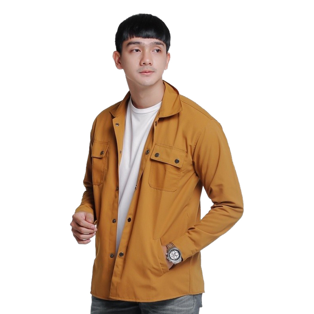 Justrue Jaket Semi Parka Pria Caramel