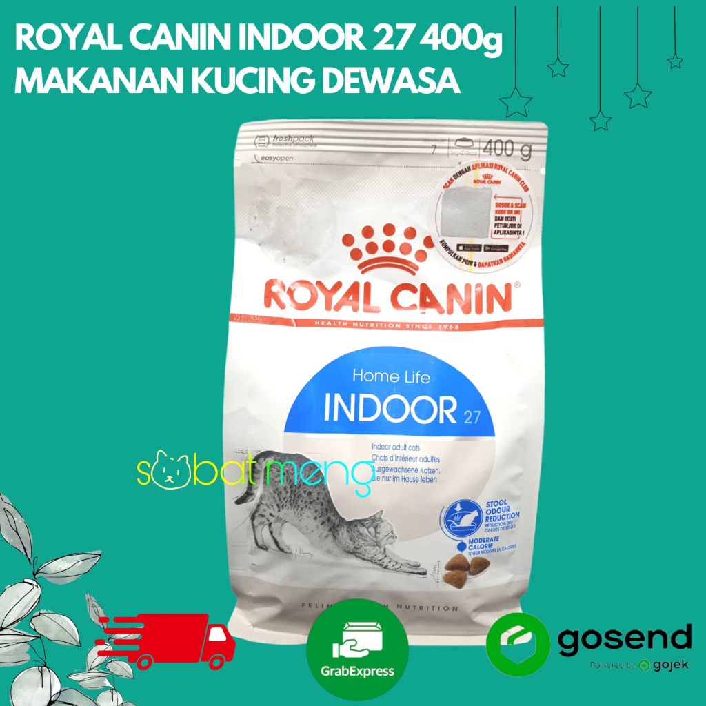 ROYAL CANIN INDOOR 27 400g | ROYAL CANIN MAKANAN KUCING DEWASA FRESHPACK 400g