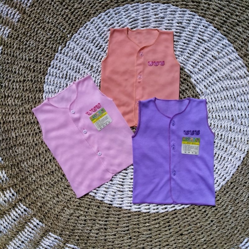 3 PCS Baju Kutung Tanpa Lengan Bayi Baru Lahir Seri Perempuan talitababywear