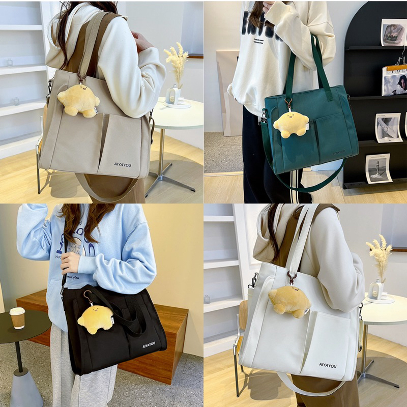 Selempang Wanita Korea Tote Bag Import + BONEKA 01