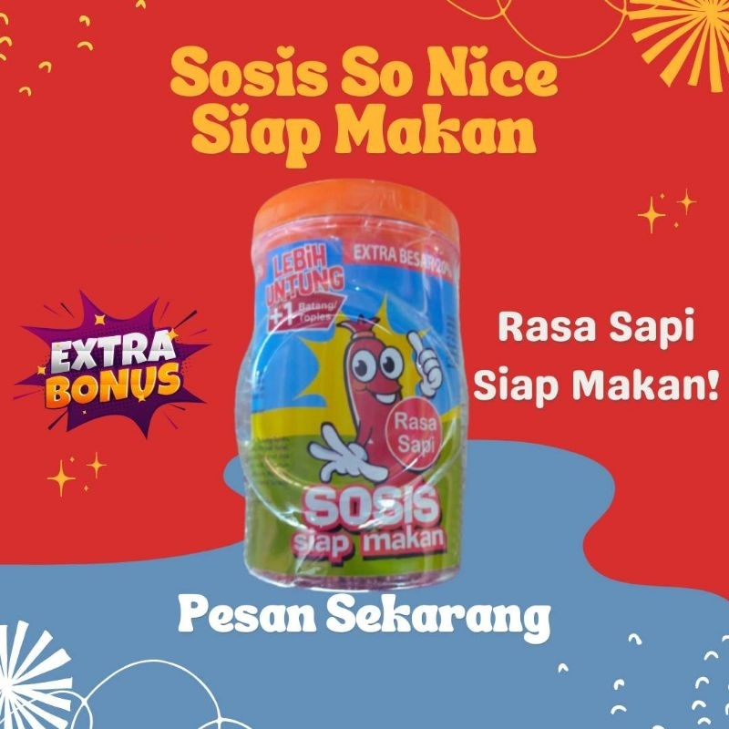 

Sosis So nice Instan Toples Siap Makan Varian Rasa