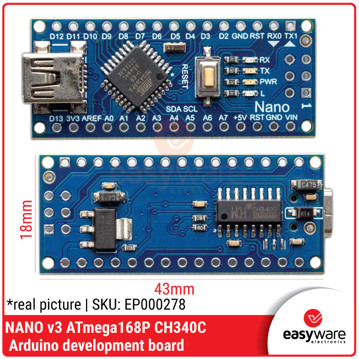 NANO V3 ATmega168P CH340 Arduino Nano Compatible Nano ATmega168