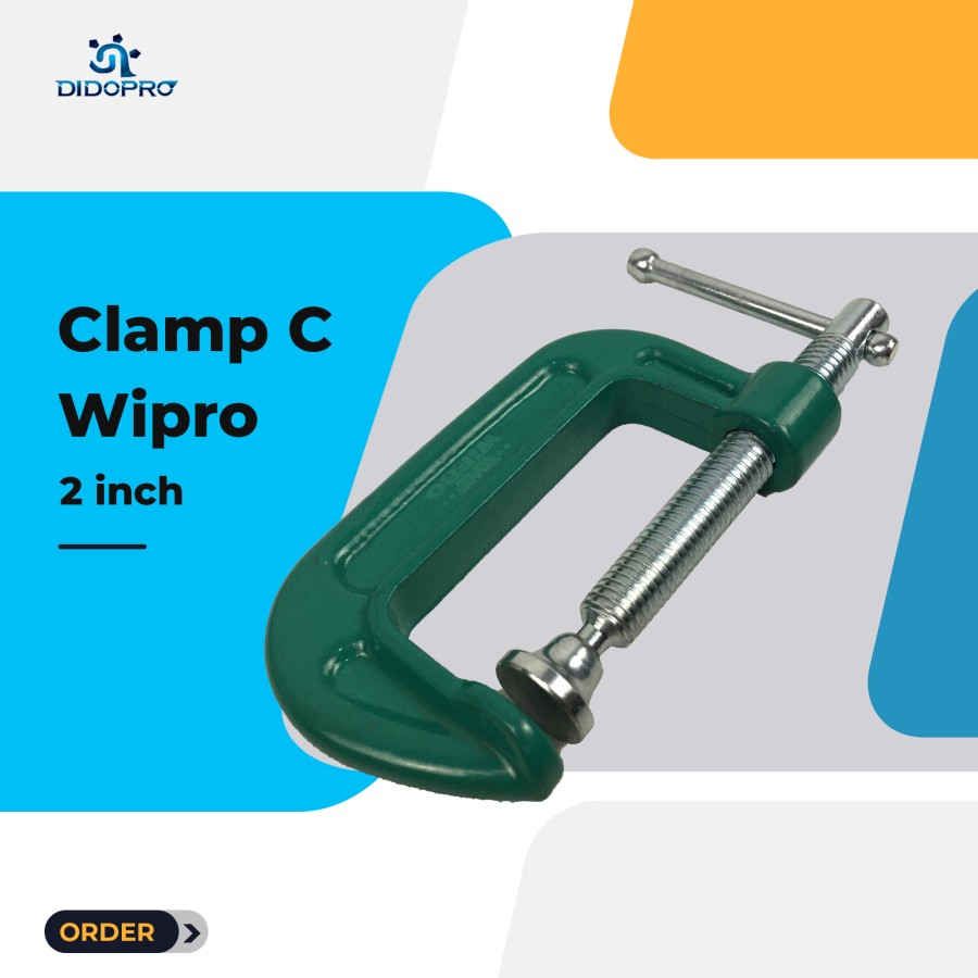 Catok C clamp G klem Kayu Pengelasan Besi 2 inch WIPRO Original