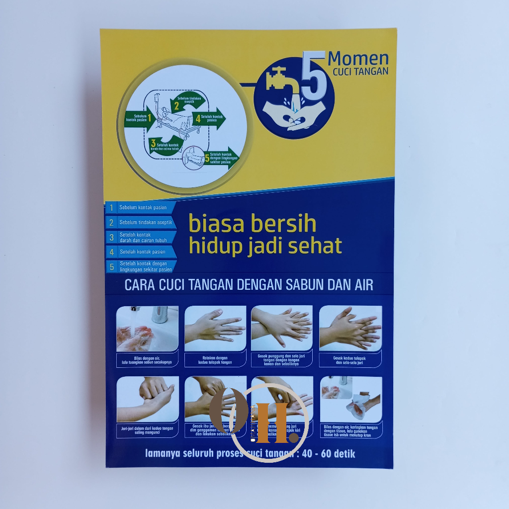 Poster 5 Momen Cuci Tangan Medis - 5 Momen Cuci Tangan Khusus Nakes - Poster Kesehatan