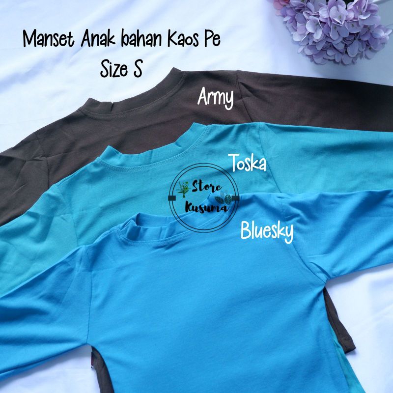 Manset Anak Bahan Kaos PE Size S umur 1-3tahun