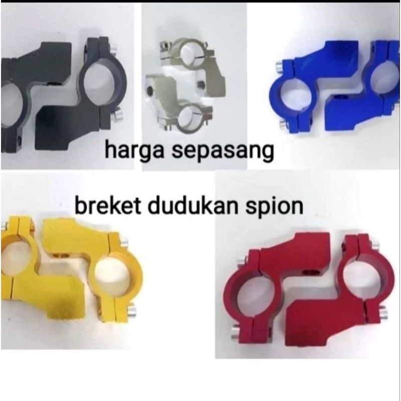 Breket Spion Bracket Dudukan Spion Kanan Kiri Full CNC Universal drat Honda Harga Sepasang