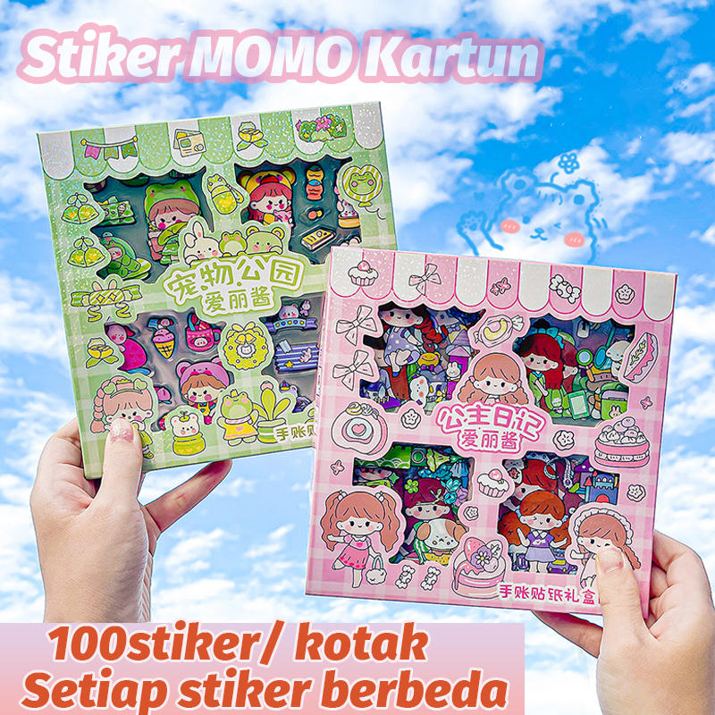 

STIKER 100 LEMBAR STICKER MOMO KARTUN KOREA LUCU ANTI AIR STICKER MOMO RAINBOW MIX WARNA DIY STIKER