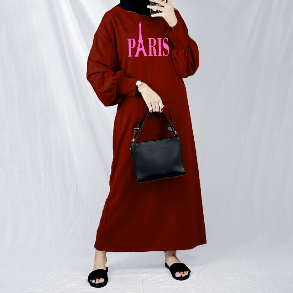 Gamis  Lengan Balon PARIS / Gladys Dress fit to XL