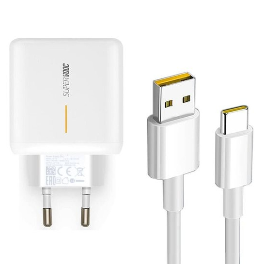 Charger Casan Fast Charging Super Vooc 5 X50 Pro GT Master Usb Type Tipe C - Micro Usb 2.0 V8 Android