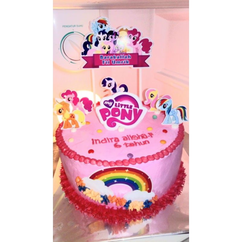 Topper cake karakter kuda poni / my little pony