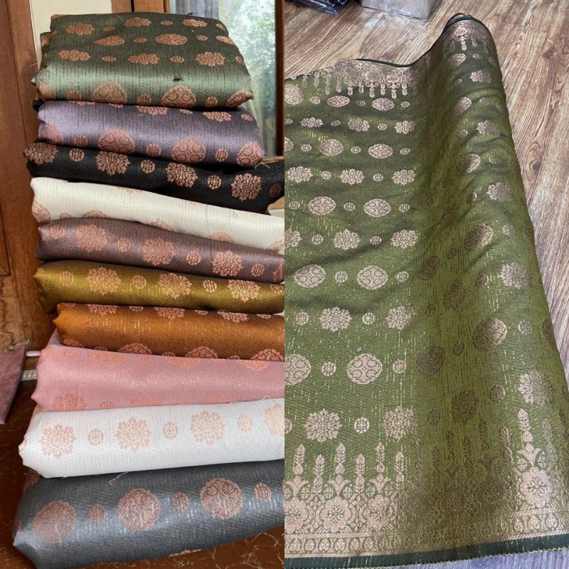 ( COD) Kain songket / Bakal songket /Bahan songket 3D/ Songket Tenun /Songket Palembang / songket terbaru /songket murah(haraga  untuk setengah meter)