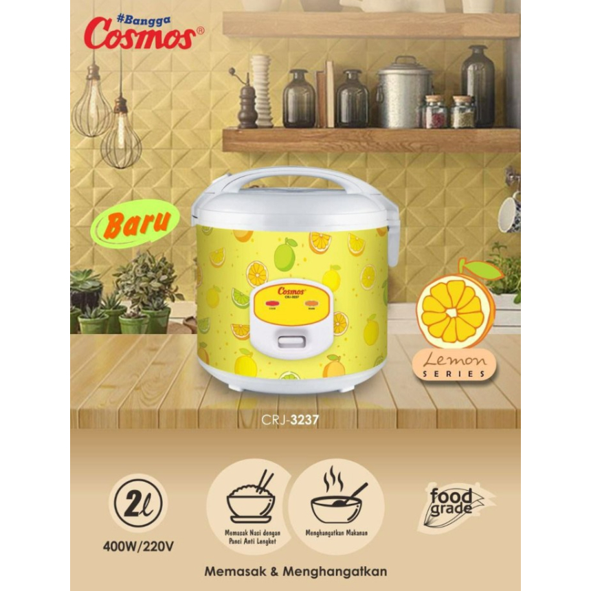 Cosmos Rice Cooker Magic Com 2 Liter - CRJ-3237 / CRJ 3237 / CRJ3237