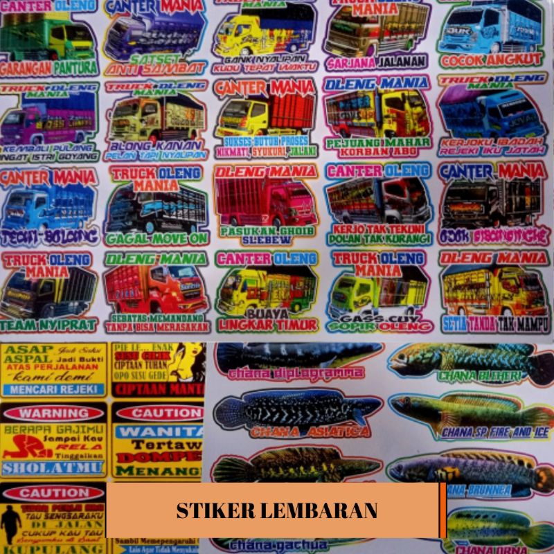

Stiker murah/ Stiker Lembaran Murah isi 20 gambar
