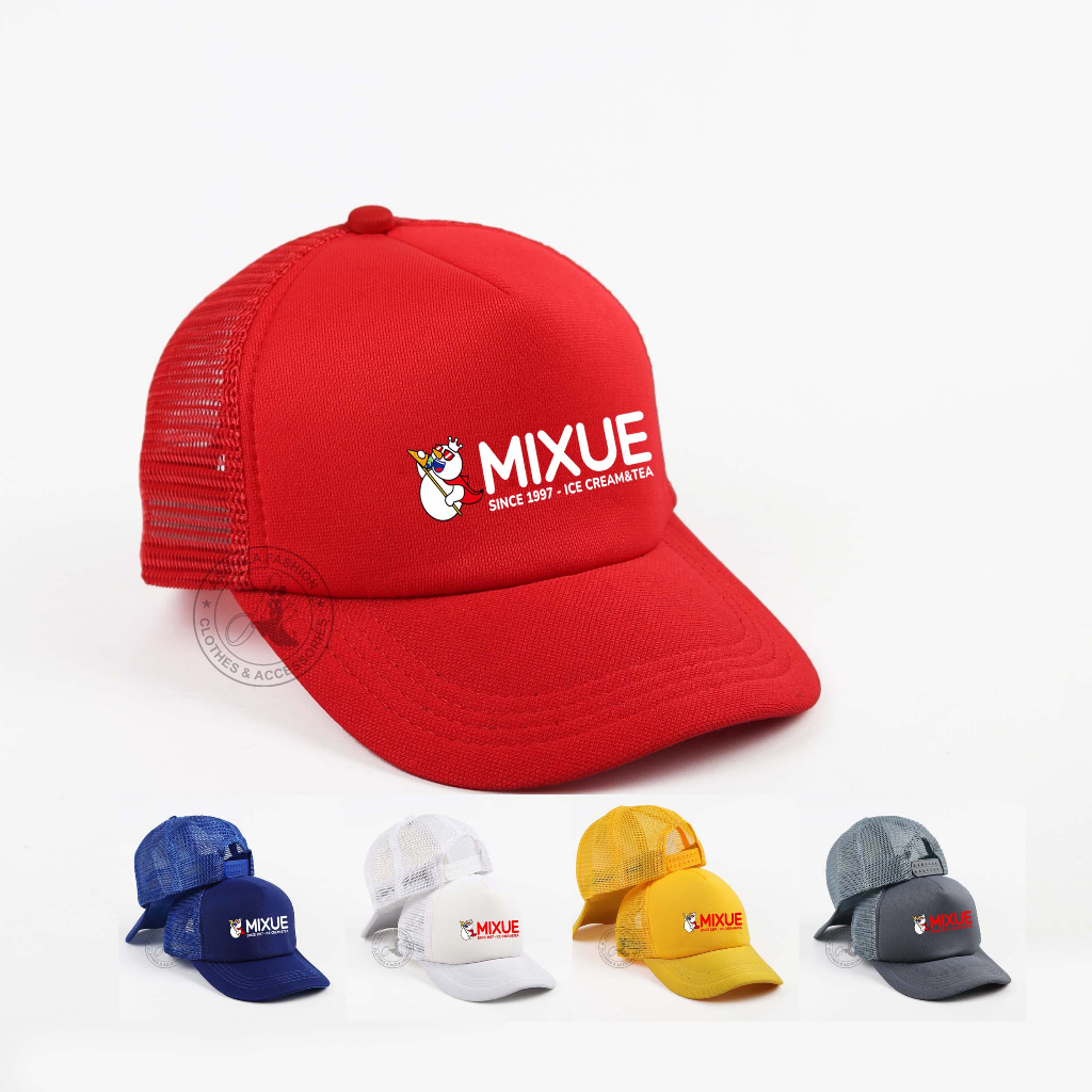 Topi Trucker Jaring Sablon Mixue Anak Laki Laki Perempuan Usia 2-10 Tahun TRCMIX004