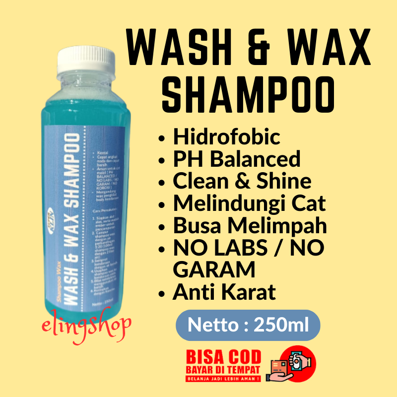 Shampoo Shampo Sampo Cuci Mobil Motor Wash &amp; Wax 250 ml