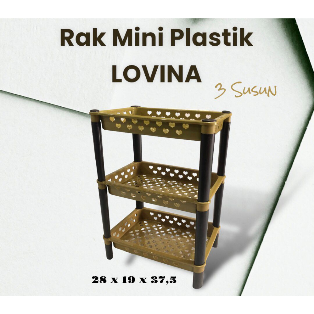 TOP! RAK MINI PLASTIK LOVINA - 3 SUSUN KUALITAS BAGUS