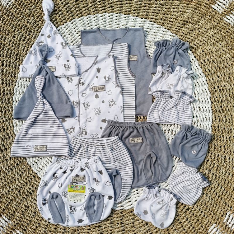 SET Lengkap Baju Bayi Baru Lahir Kutung Seri Warna Paket Newborn Hemat 15 PCS talitababywear