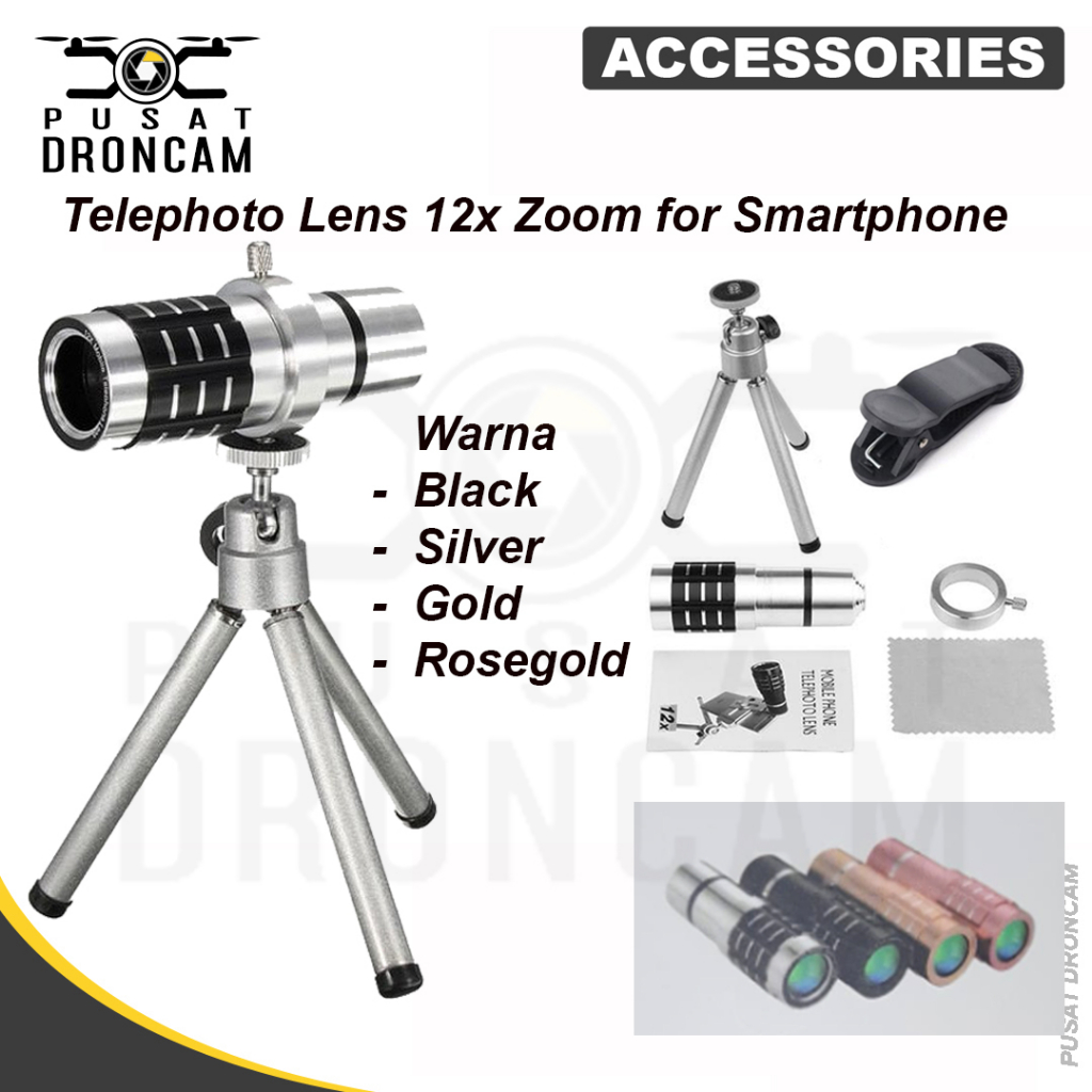 Lensa kamera handphone hp 12x zoom portable mobile phone tele lens