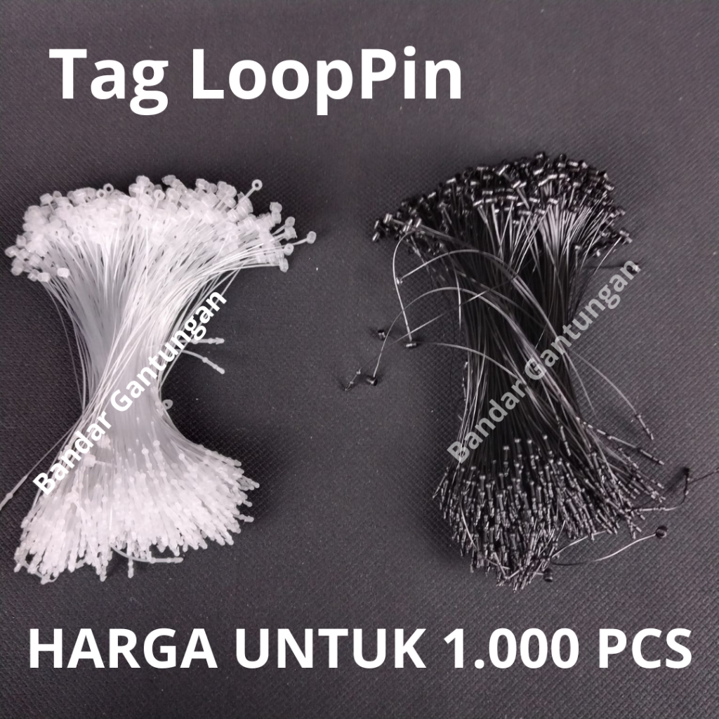 Loop Pin Hitam Dan Putih 5 Inchi 1000 Pcs Kock Pins Hangtag Tali Label String Pin - BKS I