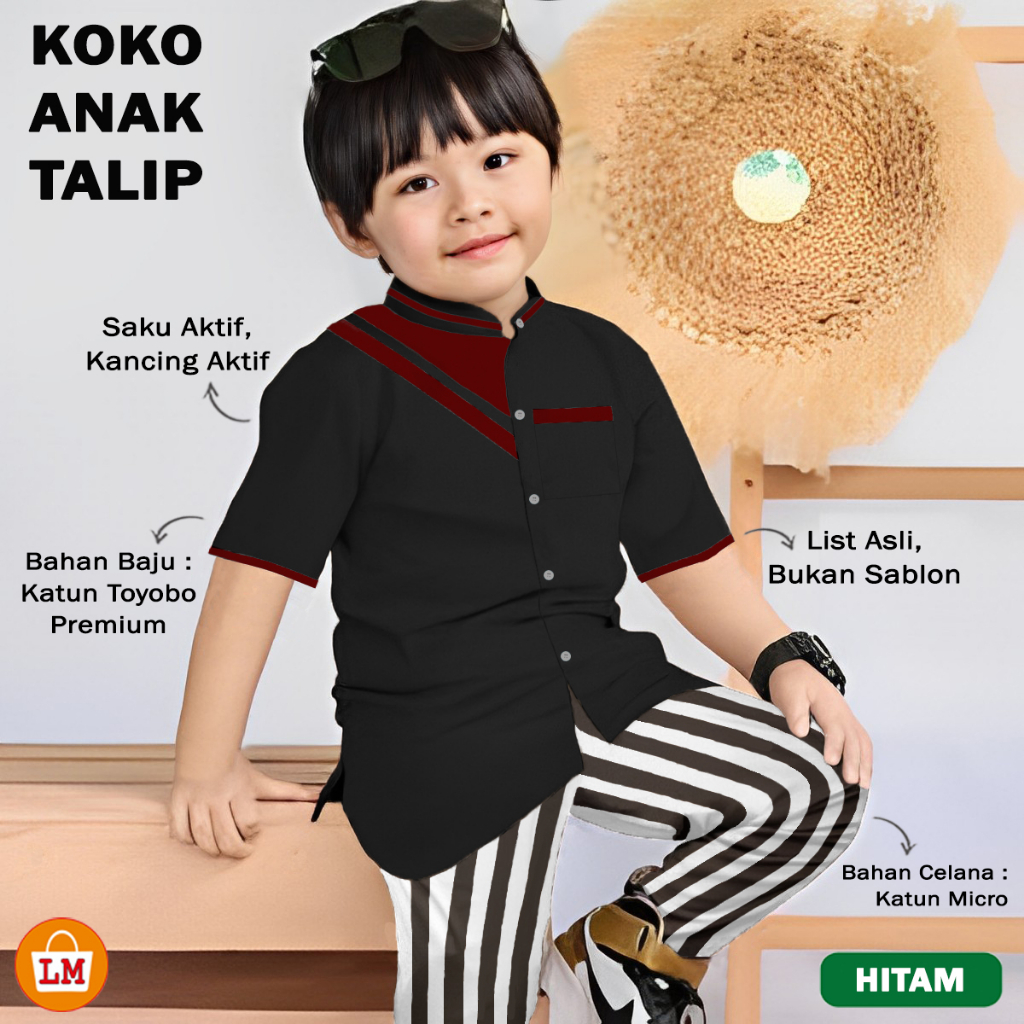 TERMURAH TERLARIS [ COD &amp; Gratis Ongkir ] Setelan KOKO ANAK LATIP Bahan Katun Toyobo Premium Stelan Baju Muslim Lebaran Anak Laki-Laki TERBARU LMS 26038 26041