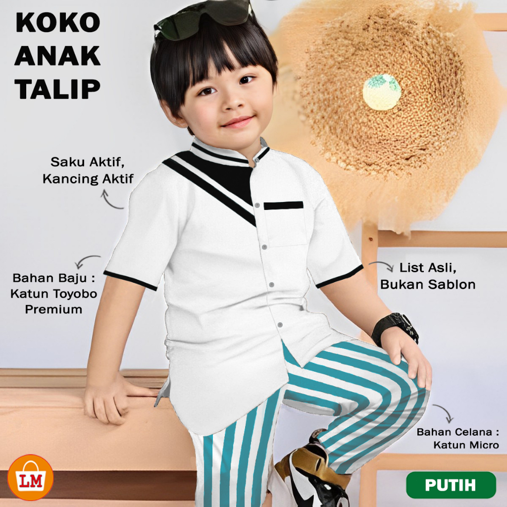 TERMURAH TERLARIS [ COD &amp; Gratis Ongkir ] Setelan KOKO ANAK LATIP Bahan Katun Toyobo Premium Stelan Baju Muslim Lebaran Anak Laki-Laki TERBARU LMS 26038 26041