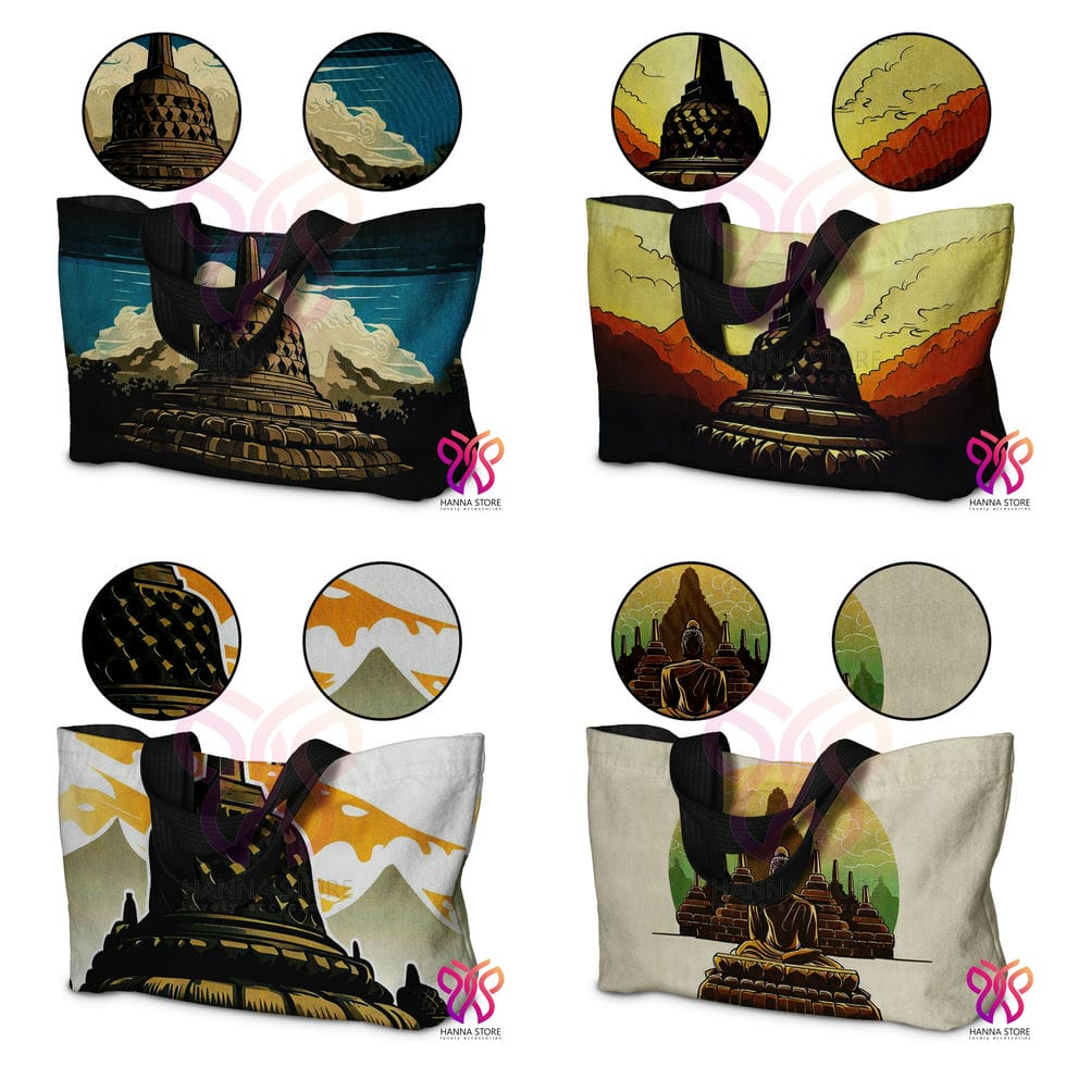 Tas Tote bag Souvenir Candi Borobudur Magelang 3