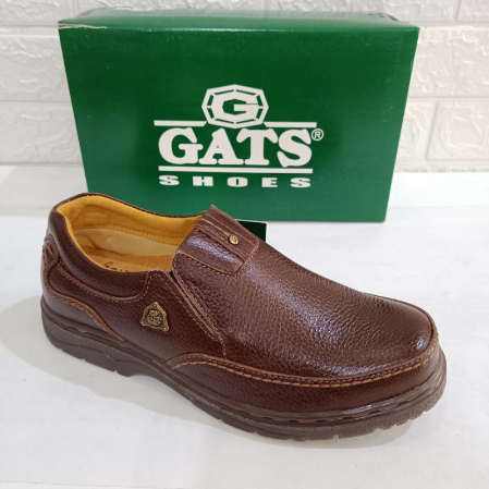 Sepatu Pria Kulit Gats LB 5005 Brown.Sepatu Kerja/kantor Original