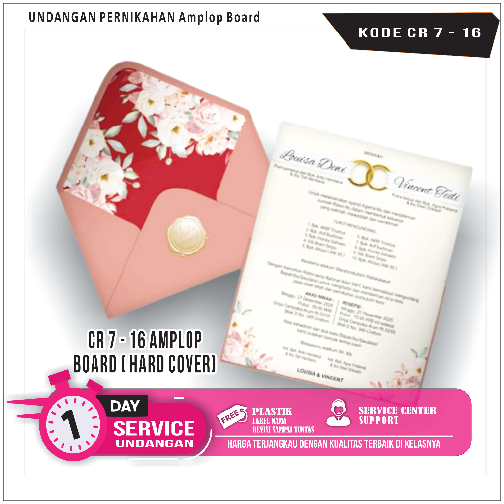 

Undangan Pernikahan Hard Cover Eksklusif CR7-16 - Desain Mewah untuk Momen Berharga Anda