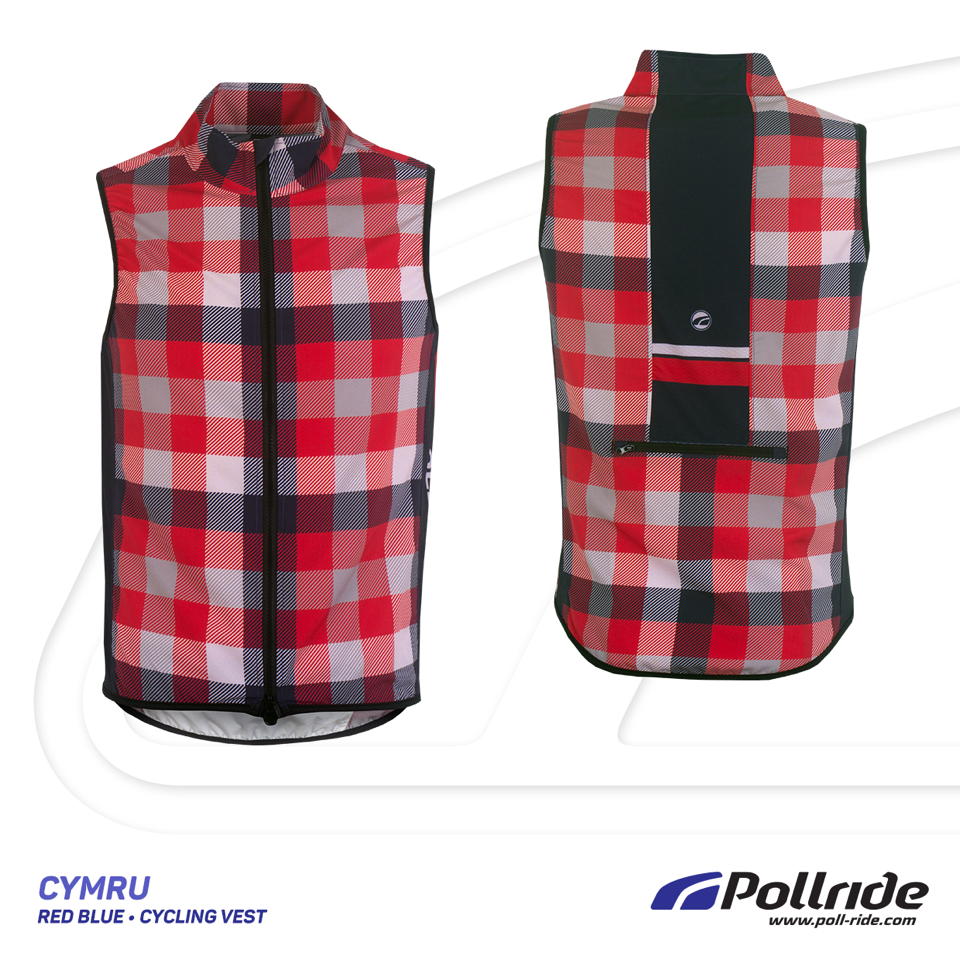 Rompi Gowes | Rompi Sepeda Merk POLLRIDE CYMRU red blue