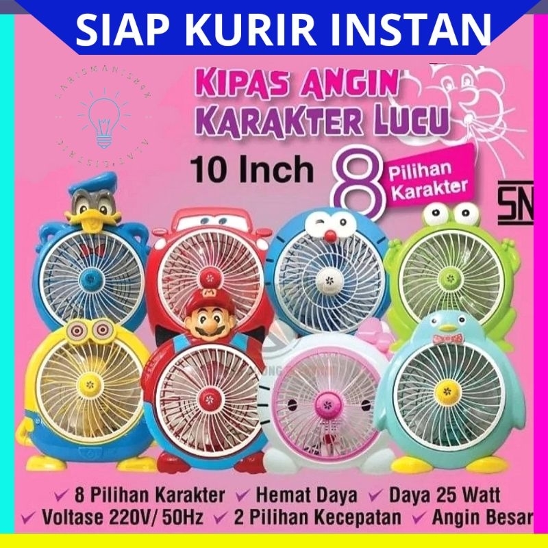 ORIGINAL!!! KIPAS KARAKTER WELHOME 10 INCH TERMURAH