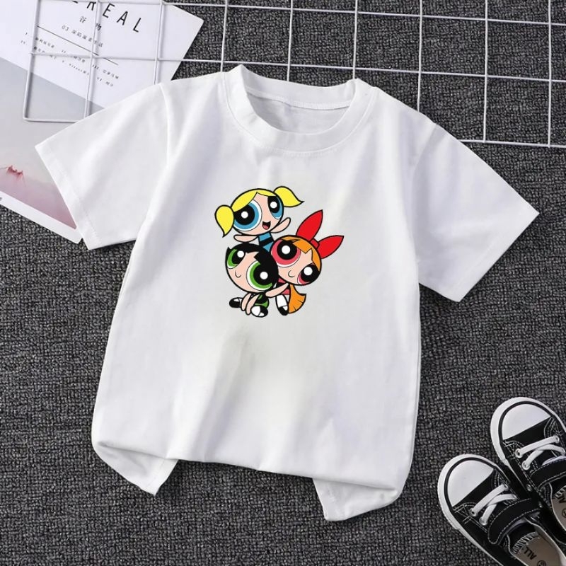 Baju Anak Perempuan Puff Kaos Anak Lengan Pendek Atasan Anak Oblong Cewek 2-16Th Cod