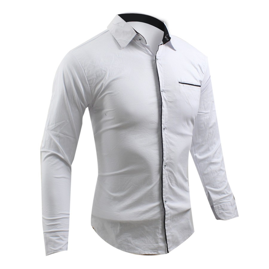 Kemeja lengan panjang Oversize Modern Formal pria lengan pendek R0J0 distro Cotton slimfit motif fas