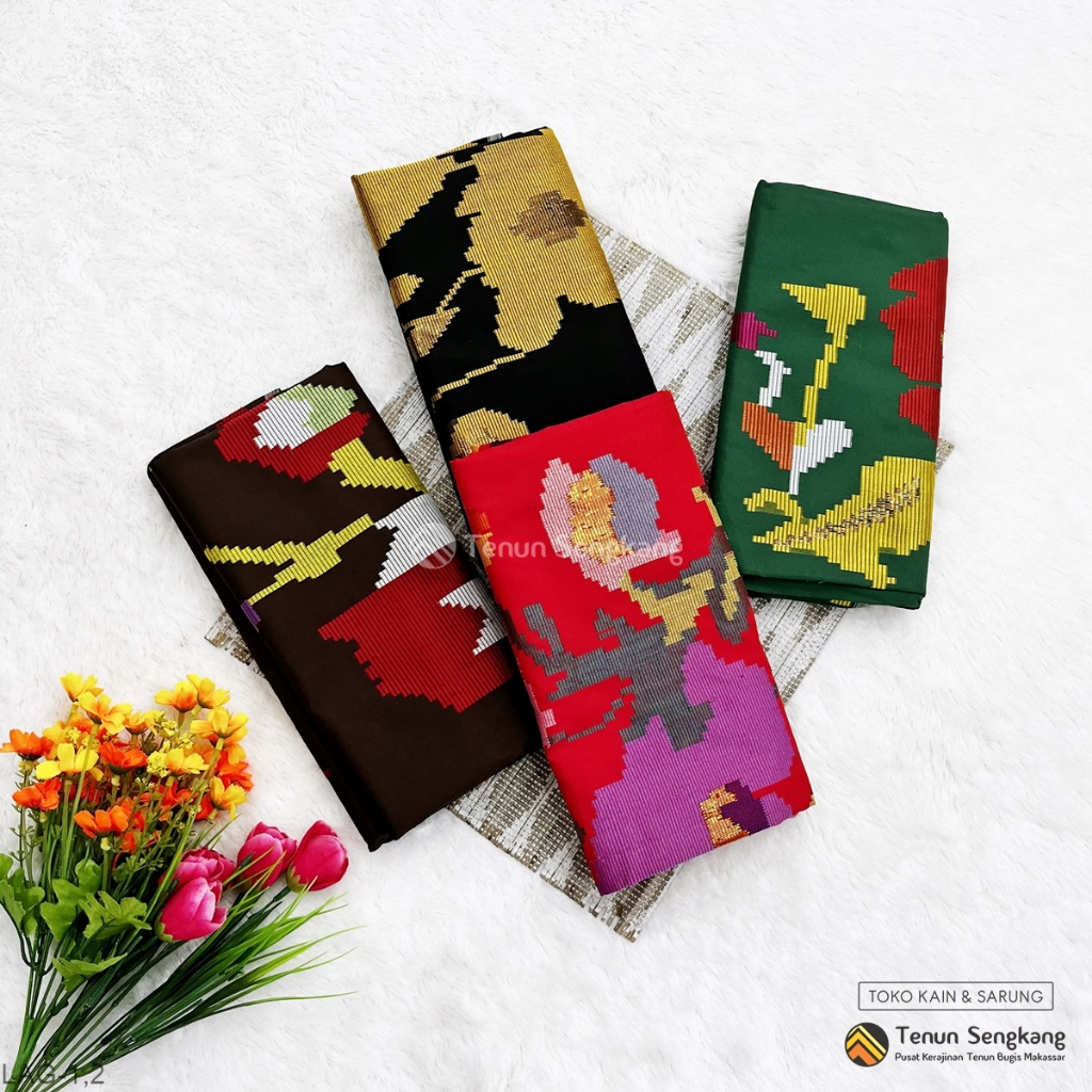 Kain Sarung Sutra Lagosi Tenun Asli - Tenun Sengkang LAG (Harga per Pcs)