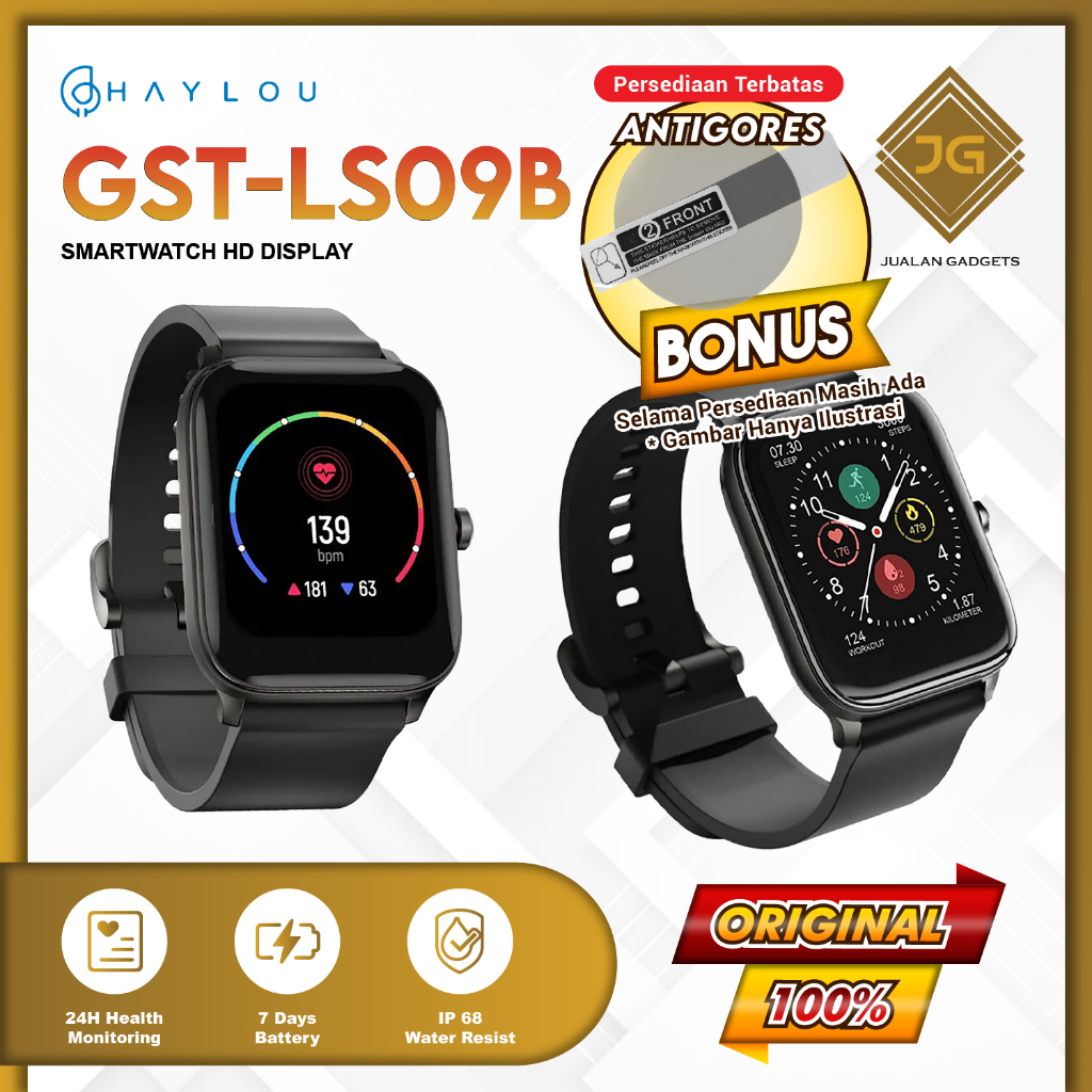 Haylou LS09B GST Smartwatch Sport SpO2 Smart Watch IP68 Waterproof