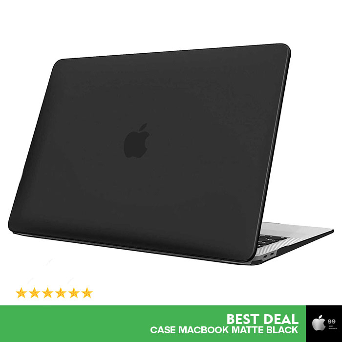 Case Macbook Air M1 13 Inch &amp; 2020 [ A2337 A2179 A1932 ] MBA Casing Cover Matte Black Transparan Crystal Bening