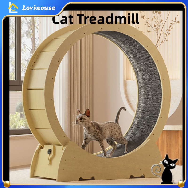 Cat treadmill mute cat running wheel solid wood sports fitness pet roller cat toy cat climbing frame OKK