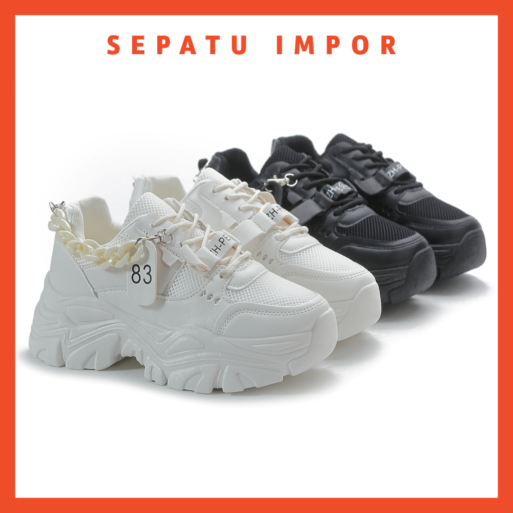 FREE KOTAK SEPATU!!! SALE!!! SEPATU WANITA IMPORT KOREA RANTAI - 6613