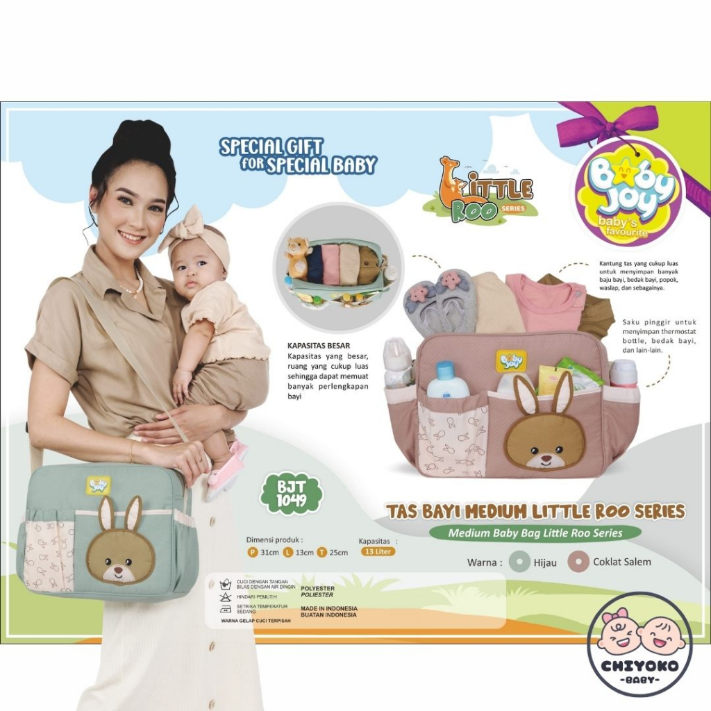 LITTLE ROO SERIES - Tas Bayi Besar + TBS Merk BABY JOY - BJT1050 / Tas Bayi Medium BJT1049 / Tas Bayi Kecil BJT1048