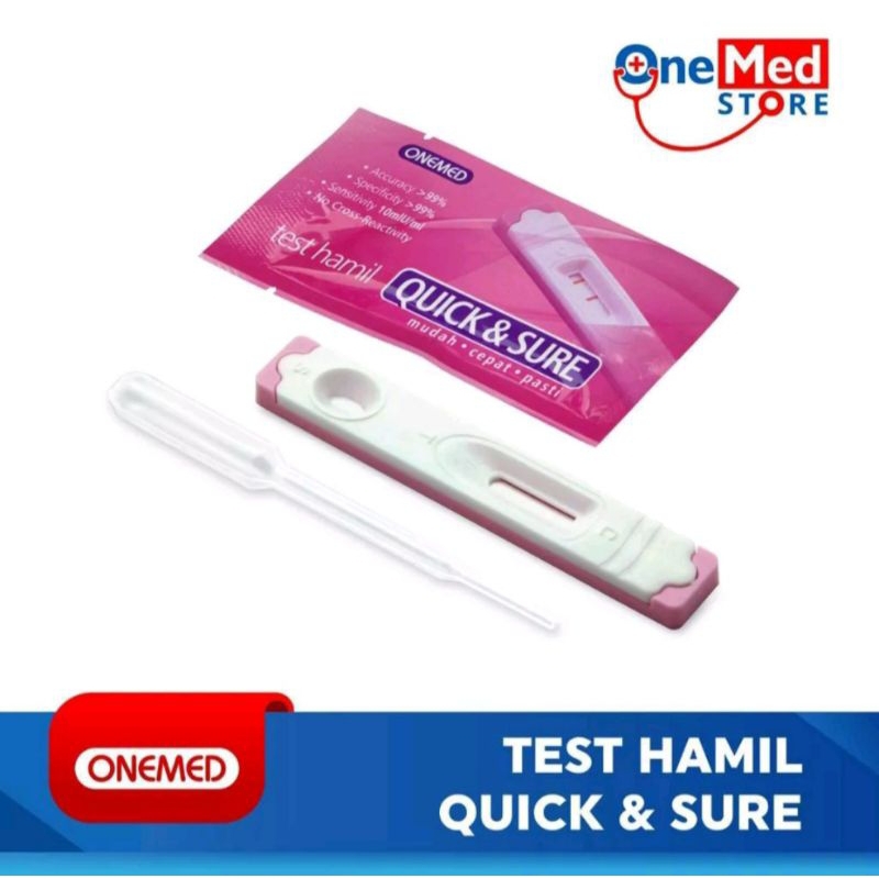 Testpack/test kehamilan onemed Quick &amp; sure model casstle