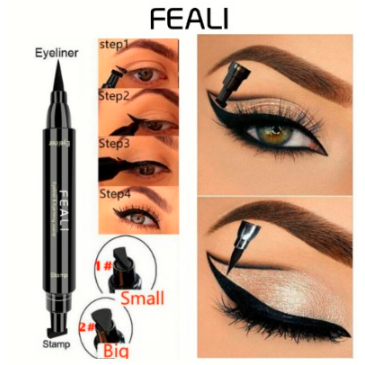 DHIO - [BPOM] FEALI Eyeliner Stamp 2in1 Waterproof Liquid Duo Eyeliner Wing With Stamp