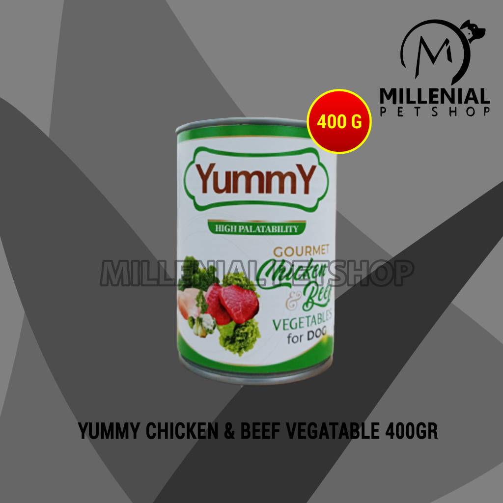 Makanan Basah Anjing Yummy Dog Food Kaleng Can Wet Food 400 Gram