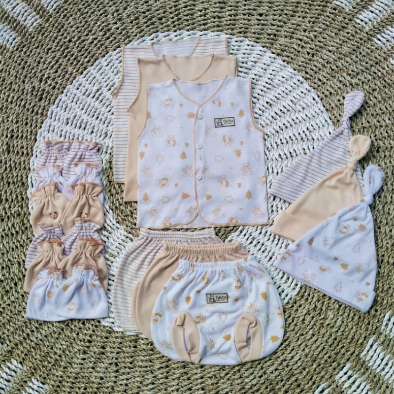 SET Lengkap Baju Bayi Baru Lahir Kutung Seri Warna Paket Newborn Hemat 15 PCS talitababywear