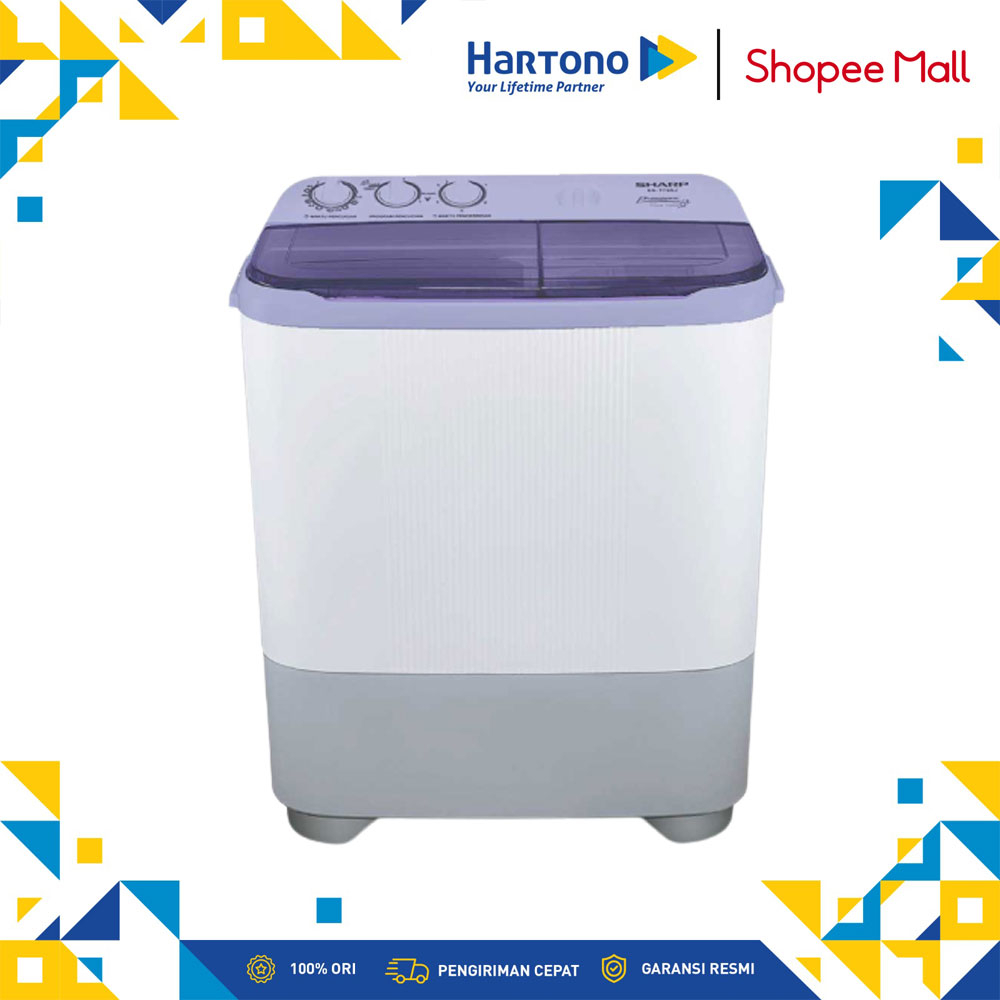 Sharp Mesin Cuci 2 Tabung Semi Auto Washer EST95NTLC