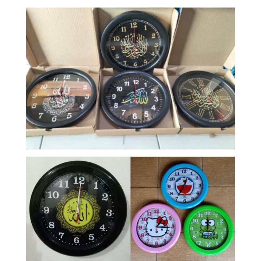 JAM DINDING POLOS KARAKTER 28CM / JAM DINDING RUMAH / JAM DINDING 28CM /JAM DINDING MURAH KALIGRAFI