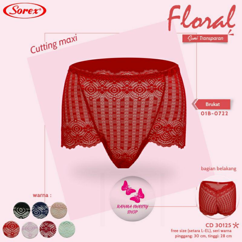 CD 30125 Sorex Floral Semi Transparan Brukat