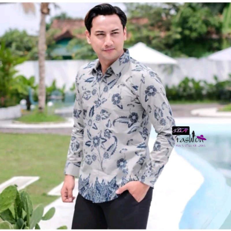 BATIK SOLO MODERN LENGAN PANJANG - KEMEJA BATIK SLIMFIT LENGAN PANJANG