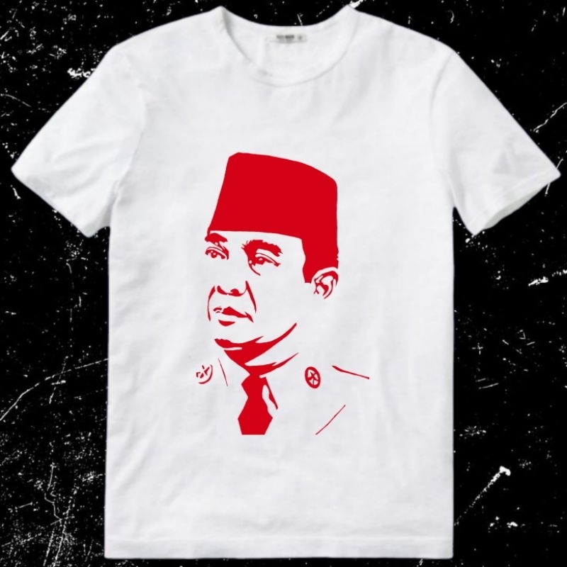 Baju Kaos Tshirt Pria Laki Cowok Dewasa Ir. Soekarno Sukano Ir.soekarno Ir.Sukarno